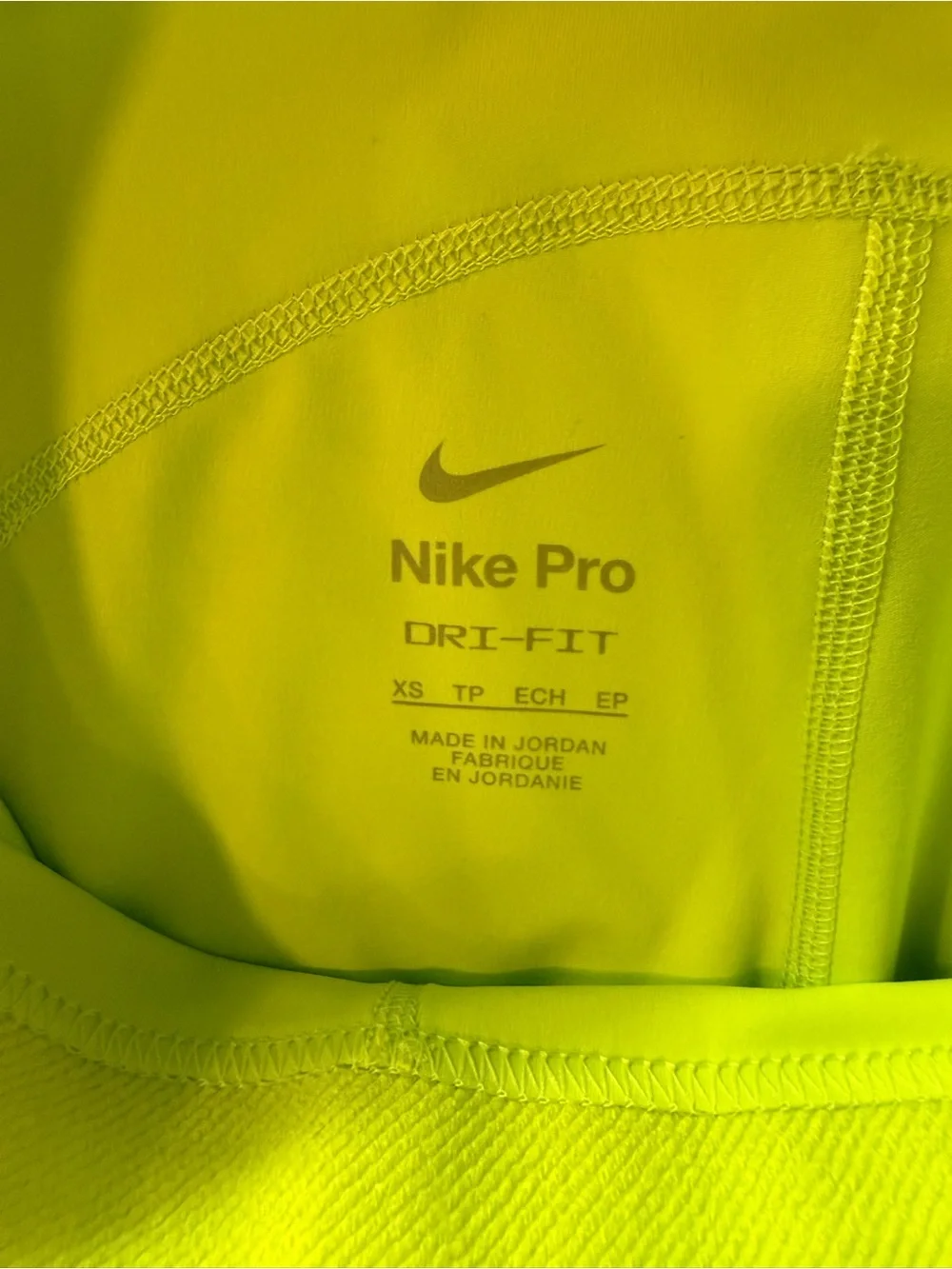 Nike - Women's Pro Neon Yellow Training Bike Shorts